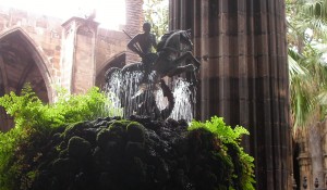 Source of Cloister of the Cathedral. Sant Jordi